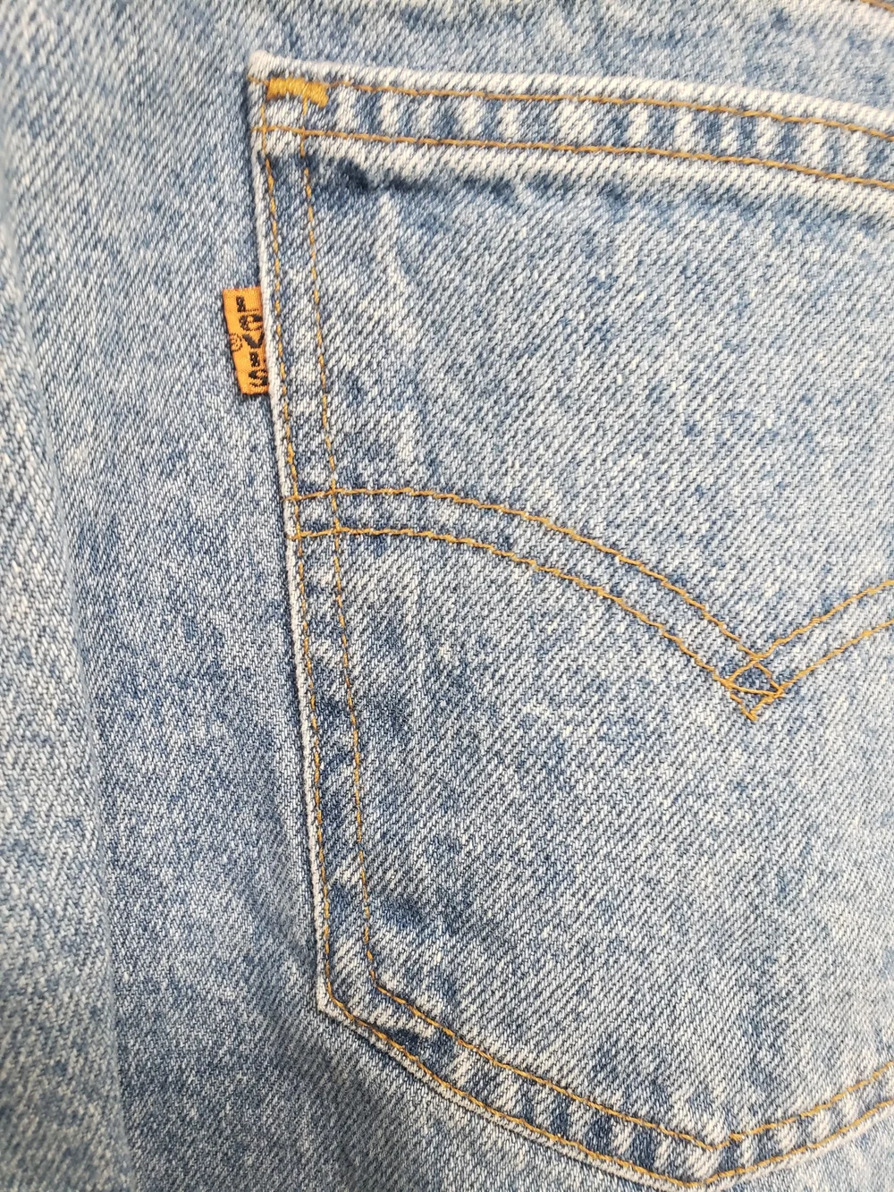 Vtg 1990 Levis 505 Orange Tab Jeans USA Mens Tag 42x32 Measures 40x32 Blue